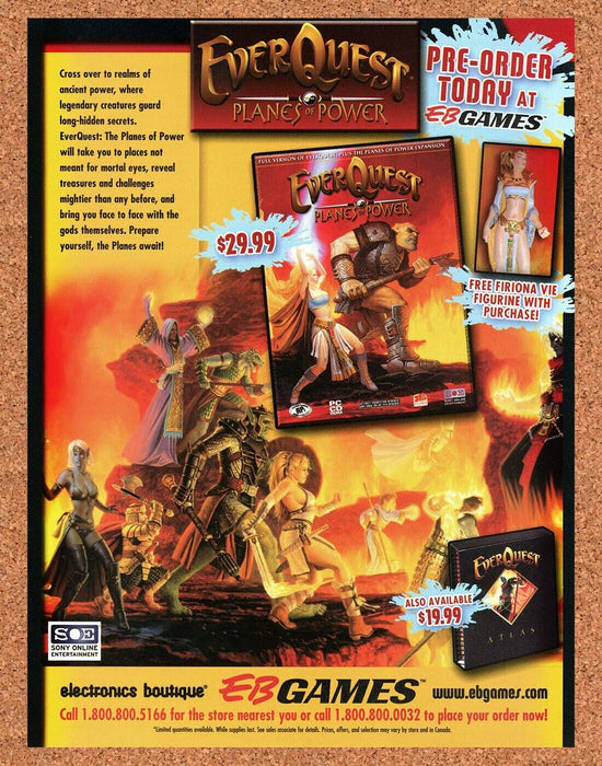 2007 EverQuest Planes Of Power PC Original EB Games Ad v2 - for just $18.49! 