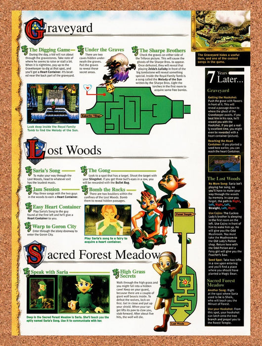 1998 Zelda Ocarina Of Time Graveyard - Sacred Forest Original Advertisement vr15 - for just $19.49! 