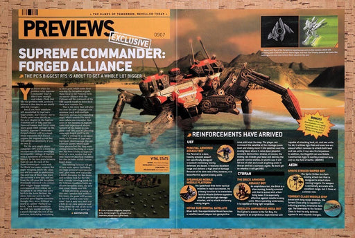 2007 Supreme Commander Forged Alliance PC Review Original Ad v2 - for just $21.49! 