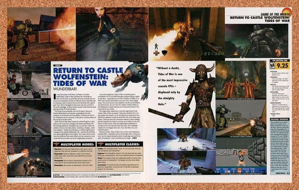 2006 Return To Castle Wolfenstein Xbox Original Ad v6 - for just $21.49! 