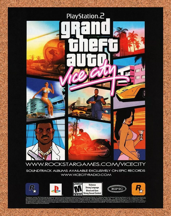 2005 Grand Theft Auto Vice City PS2 Original Ad - for just $17.99! 