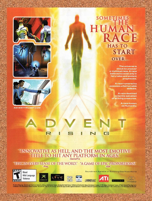 2005 Advent Rising PC Original Ad v1 - for just $17.99! 