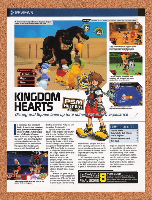 2002 Kingdom Hearts PS2 Original Advertisement vr4 - for just $19.49! 