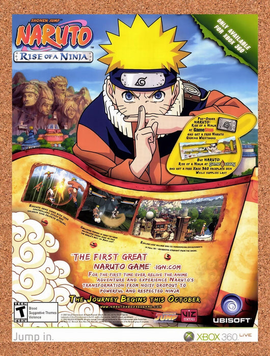2008 Naruto Rise Of A Ninja GameStop Pre-Order Original Ad v1 - for just $17.99! 
