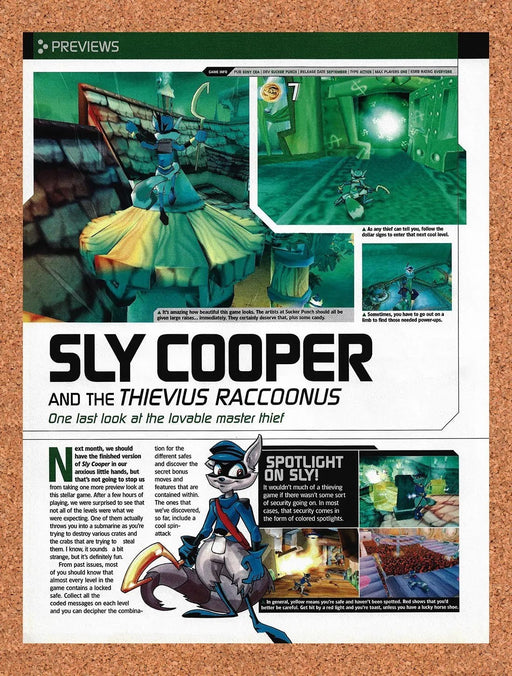 2002 Sly Cooper And The Thievius Raccoonus PS2 Original Ad v1 - for just $19.49! 