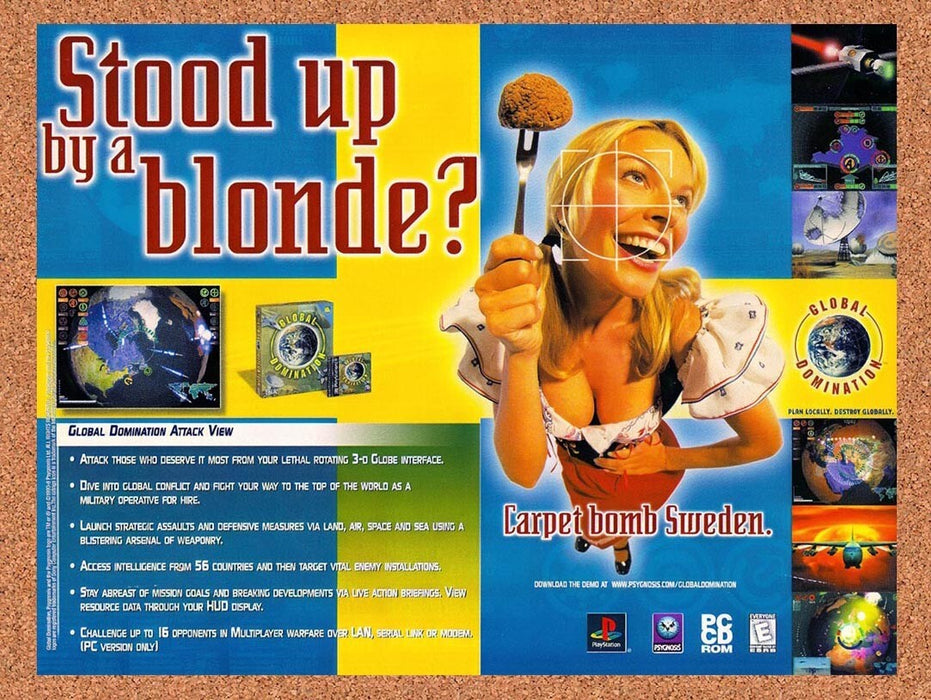 1998 Global Domination PS1 Original Ad v1 - for just $17.99! 