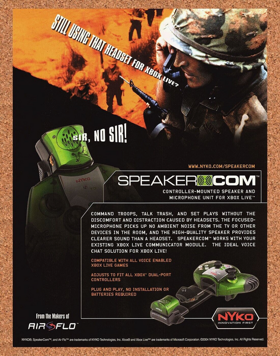 2004 Nyko Xbox Live Speaker Com Original Ad v2 - for just $17.99! 