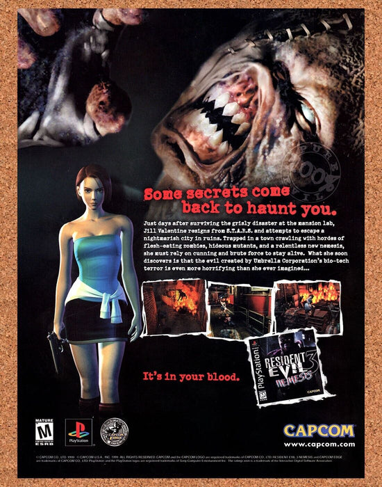 2002 Resident Evil 3 Nemesis PS1 Original Ad v7 - for just $17.99! 