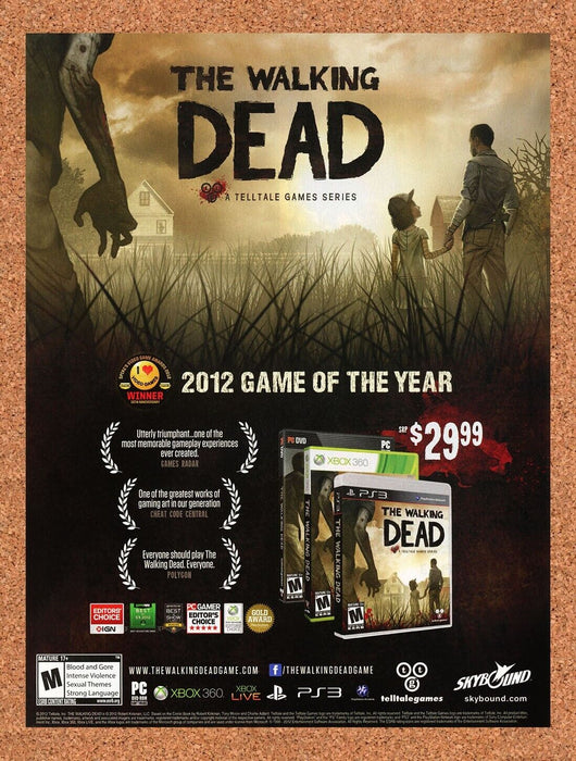 2015 Walking Dead PS3 Original Ad - for just $19.99! 