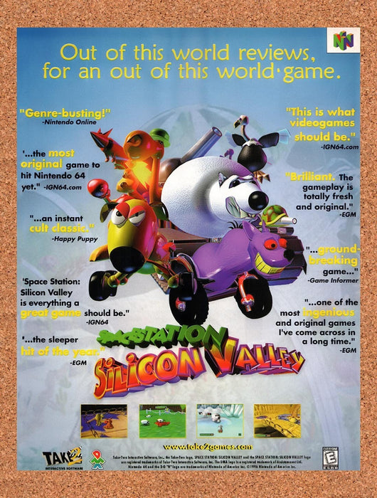 1999 Space Station Silicon Valley N64 Original Advertisement v1 - for just $19.49! 