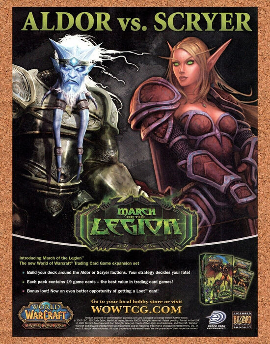 2008 World Of WarCraft March Of the Legion Card Game Original Ad - for just $17.99! 