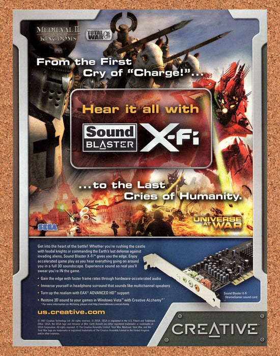 2007 Universe At War PC Original Sound Blaster X-Fi Ad v1 - for just $16.19! 
