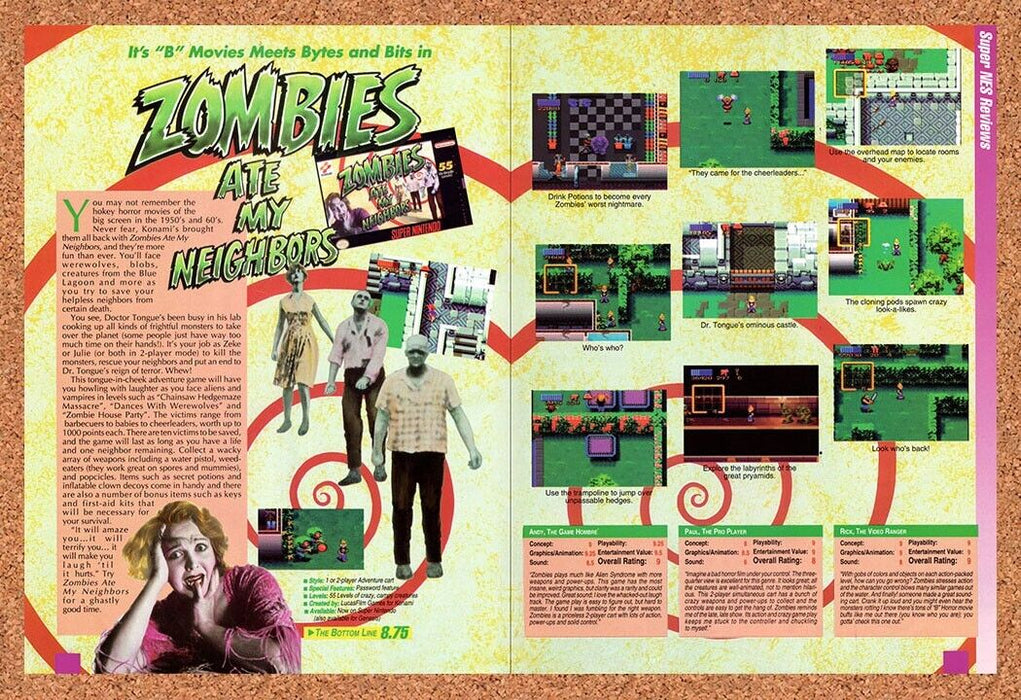 1993 Zombies Ate My Neighbors SNES Original Ad v1 - for just $22.49! 