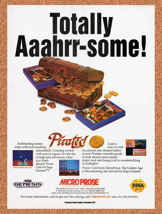 1993 Pirates! NES Original Ad v3 - for just $17.99! 