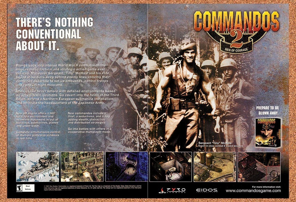2001 Commandos 2 PC Original Advertisement v3 - for just $23.99! 
