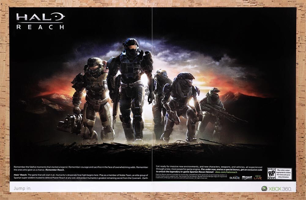2010 Halo Reach Xbox 360 Original Ad v2 - for just $21.99! 