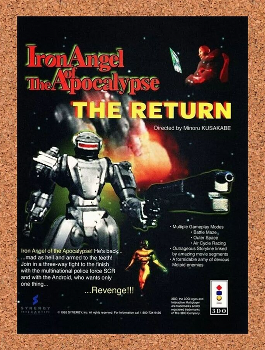 1996 Iron Angel of The Apocalypse 3DO The Return Original Ad - for just $17.99! 