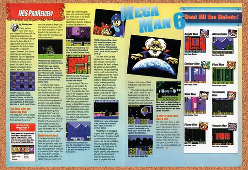 1993 Mega Man 6 Bot List Original Ad v2 - for just $21.49! 
