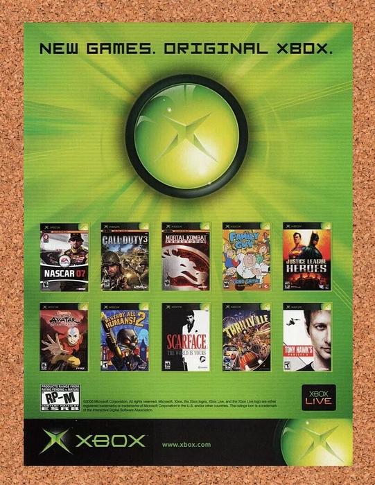 2008 Microsoft Xbox Games Original Ad v1 - for just $17.99! 