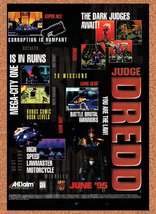 1995 Judge Dredd Genesis Original Ad v2 - for just $17.99! 