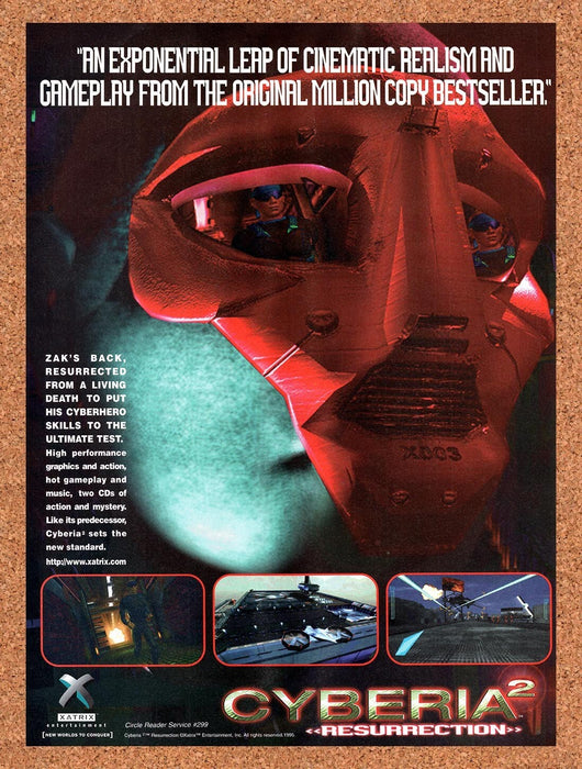 1996 Cyberia 2 Resurrection PC Original Ad v1 - for just $17.99! 