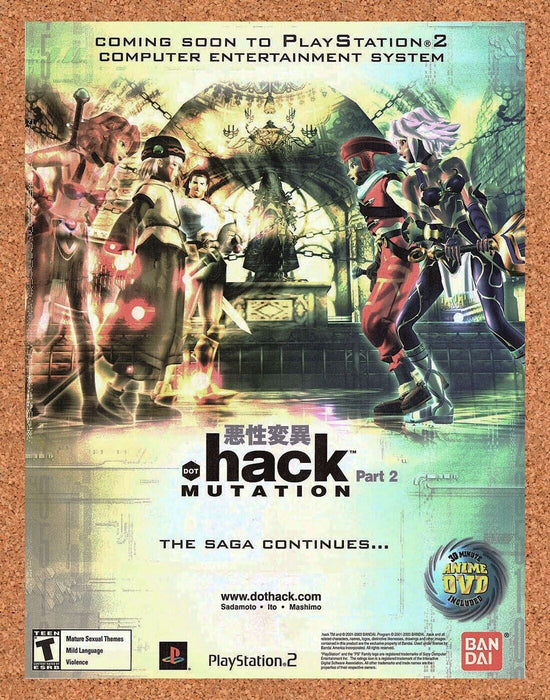 2007 Dot Hack Mutation Part 2 PS2 Original Ad v1 - for just $17.99! 