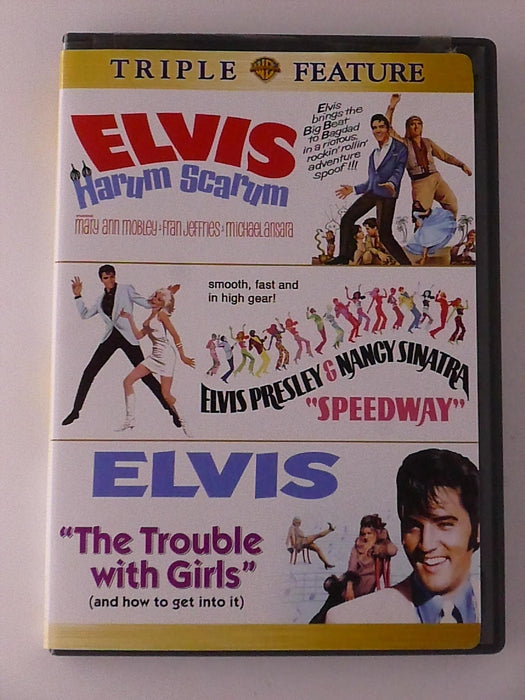 Elvis Triple Feature - Harum Scarum, Speedway, The Trouble with Girls (DVD) - K6 - for just $9.99! 