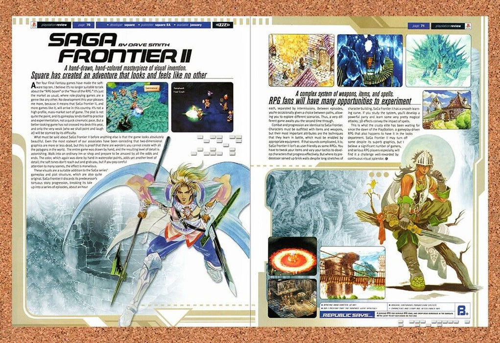 2000 Saga Frontier PS1 Original Ad - for just $21.49! 