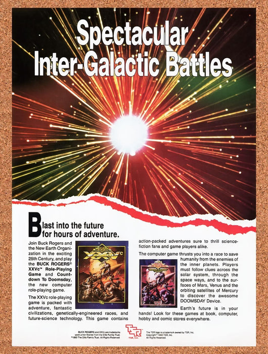 1991 Buck Rogers XXVc MS-DOS Games Original Ad v1 - for just $17.99! 