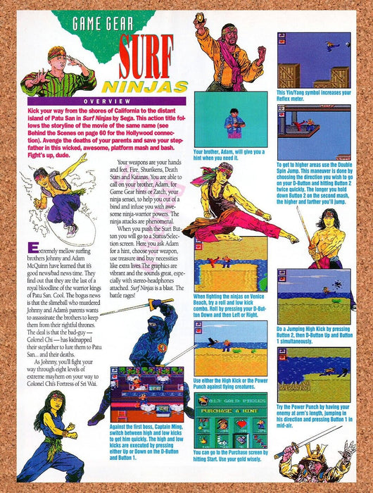 1993 Surf Ninjas Game Gear Original Ad v2 - for just $17.99! 