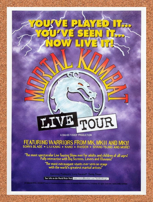 1992 Mortal Kombat Live Tour Original Ad v1 - for just $18.99! 