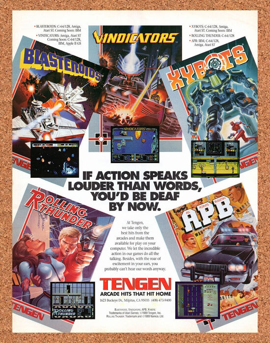 1990 Tengen Amiga Games Original Ad - for just $17.99! 