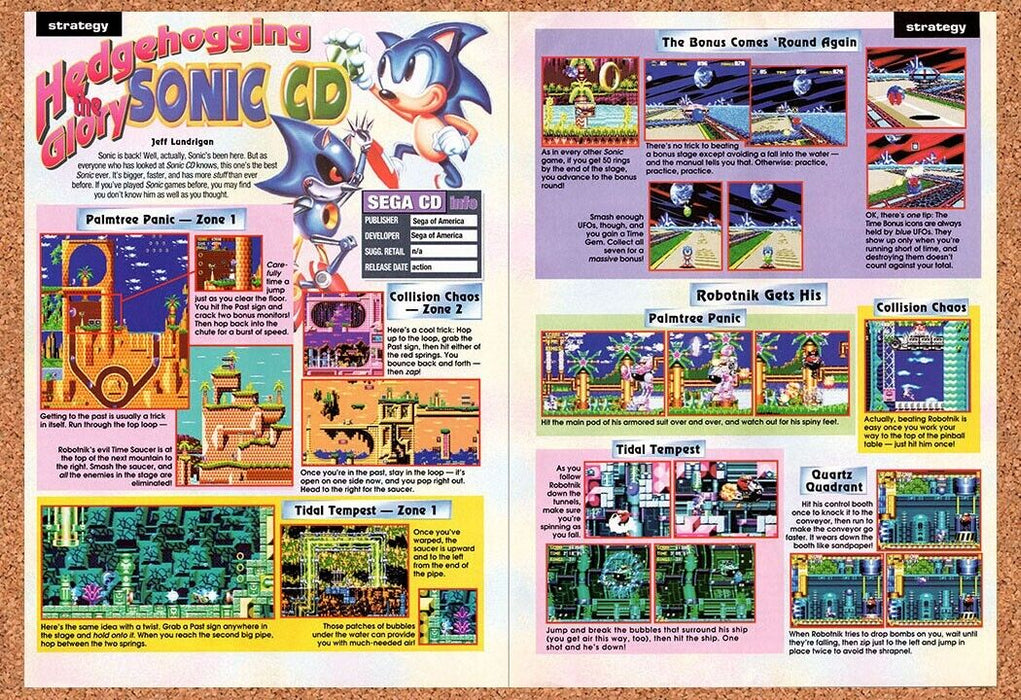 1994 Sonic CD Sega CD Original Ad v2 - for just $21.49! 