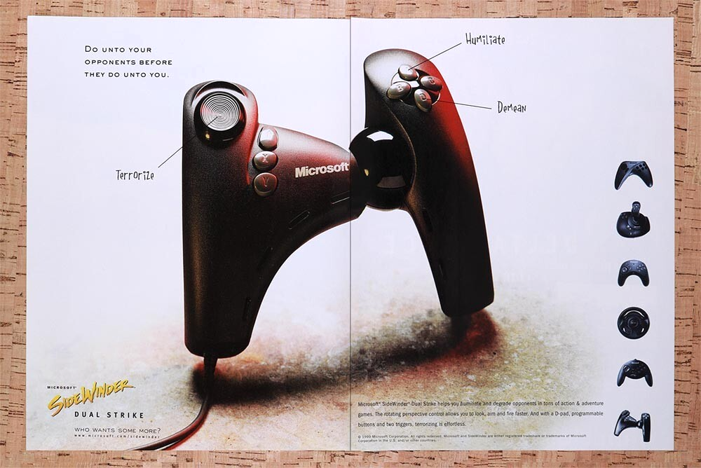 2000 Microsoft SideWinder Dual Strike Original Ad v9 - for just $21.49! 