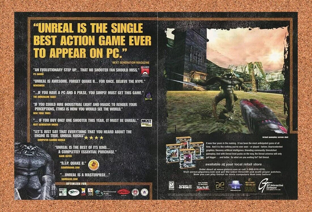 2000 Unreal PC Original Ad - for just $21.49! 