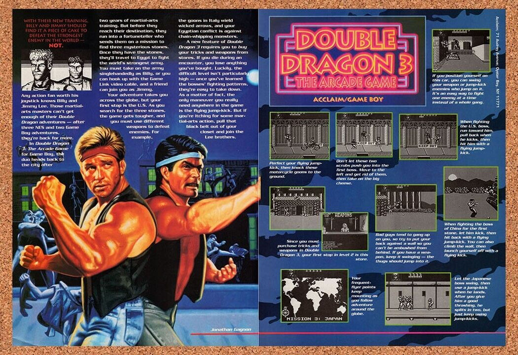 1992 Double Dragon 3 The Arcade Game Game Boy Original Ad v2 - for just $21.49! 