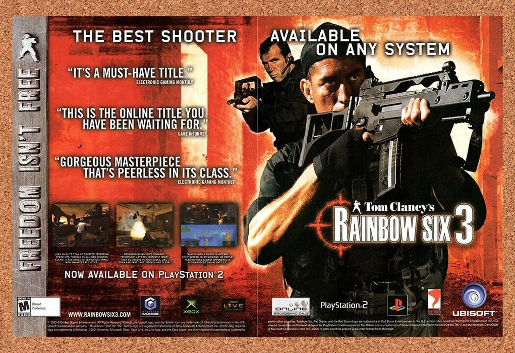 2004 Rainbow Six 3 PS2 Original Ad v1 - for just $21.49! 
