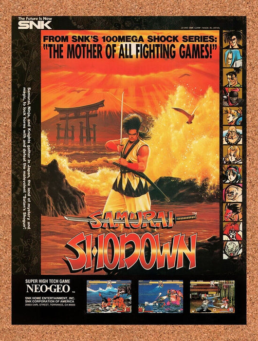 1993 Samurai Shodown Neo Geo Original Ad v2 - for just $17.99! 