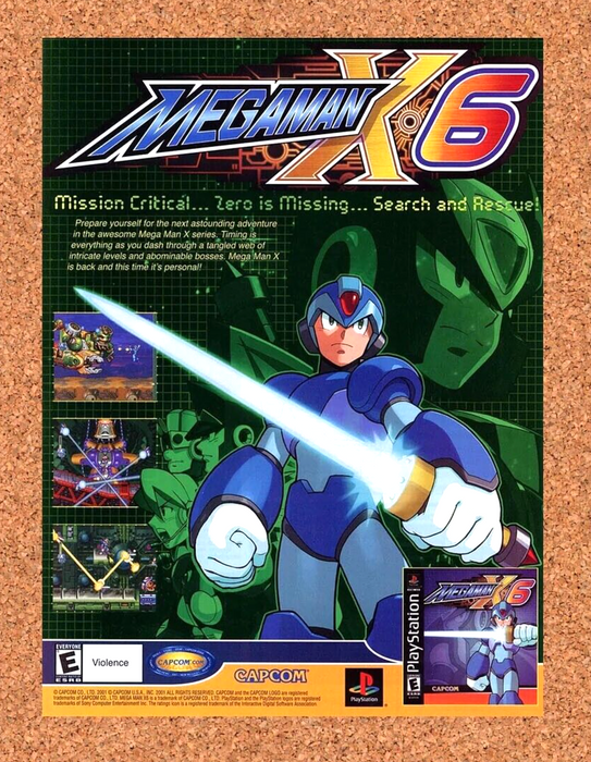 2001 Mega Man X6 PS1 Original Ad - for just $17.99! 