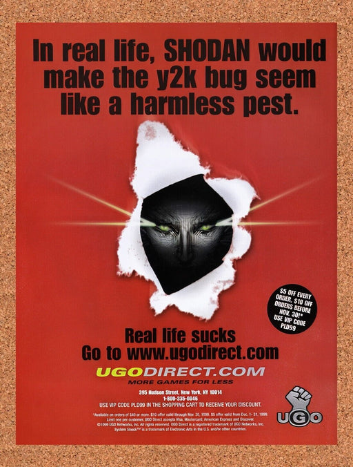 1999 System Shock 2 UGO Direct Original Ad v2 - for just $15.29! 