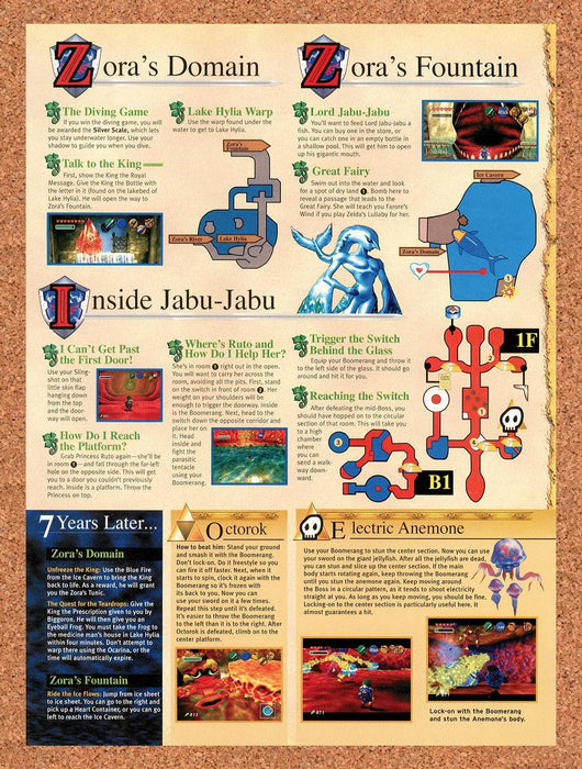 1999 Zelda Ocarina Of Time Zora's Domain - Jabu-Jabu Original Advertisement vr8 - for just $19.49! 