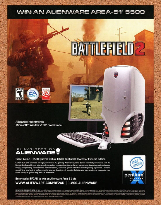 2006 Battlefield 2 PC Original Alienware Sweepstakes Ad - for just $17.99! 