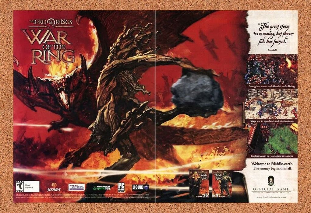 2005 Lord Of The Rings War Of The Rings PC Original Ad v2 - for just $22.49! 