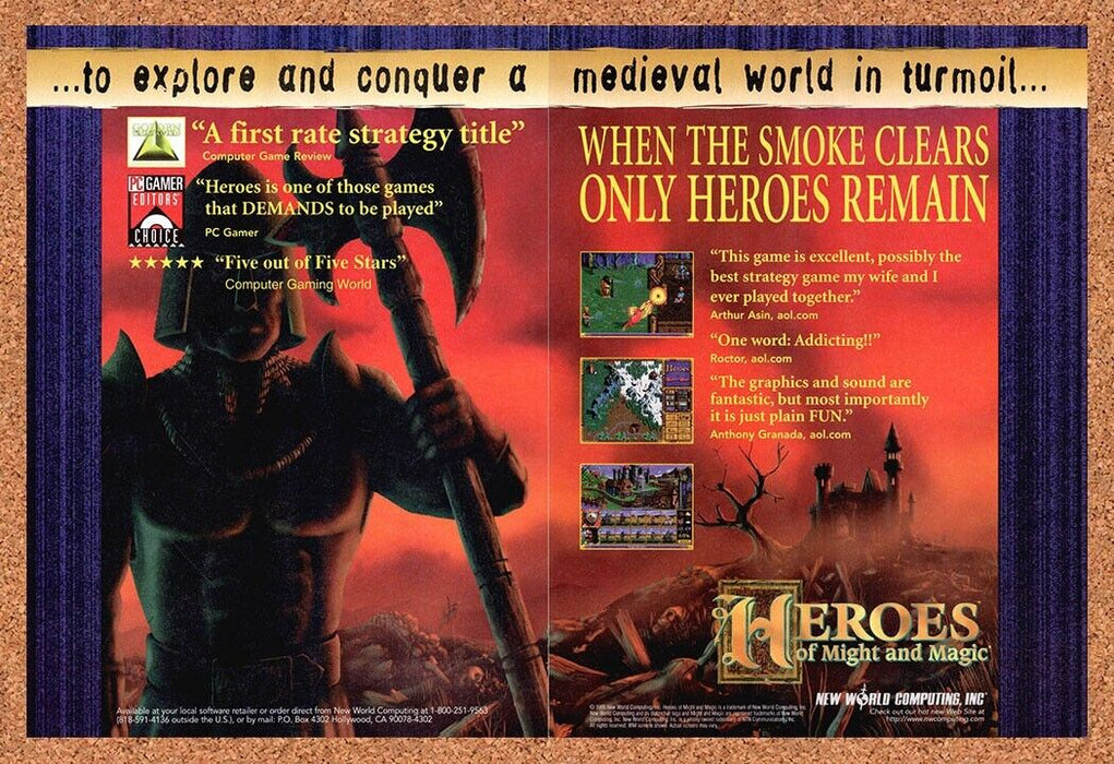1997 Heroes Of Might And Magic PC Original Ad v2 - for just $22.49! 