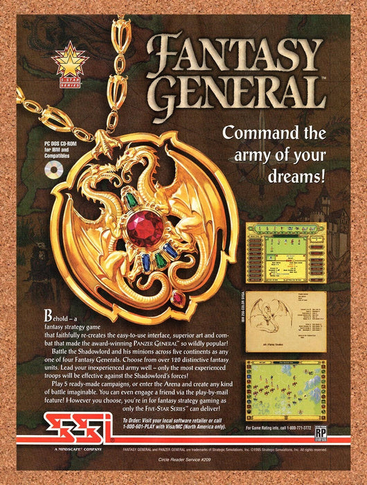 1996 Fantasy General PC Original Ad v1 - for just $17.99! 
