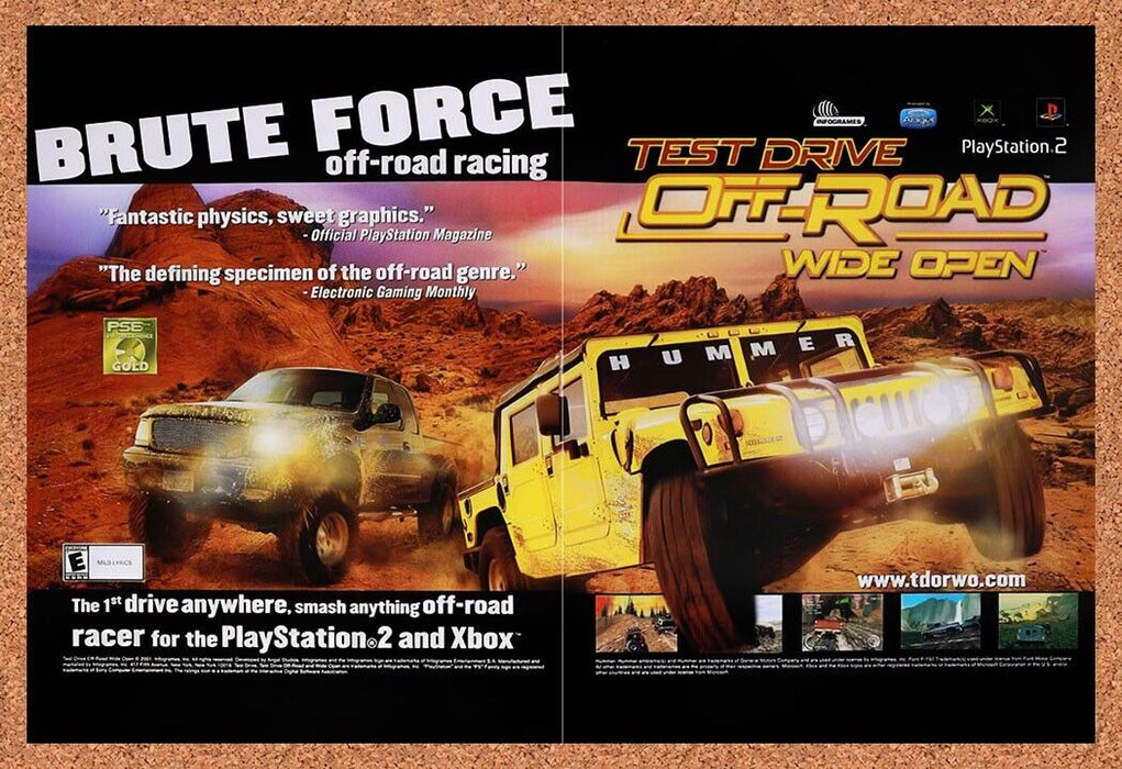 2001 Test Drive Off-Road Wide Open Xbox Original Ad v1 - for just $21.49! 