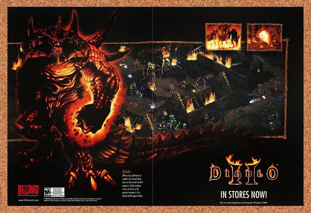 2002 Diablo II PC Original Upcoming Release Ad - for just $22.99! 