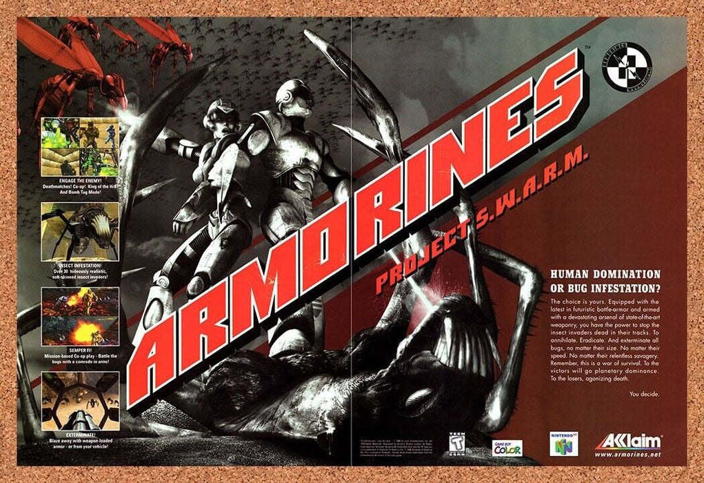 2002 Armorines Project Swarm N64 Original Ad - for just $21.49! 