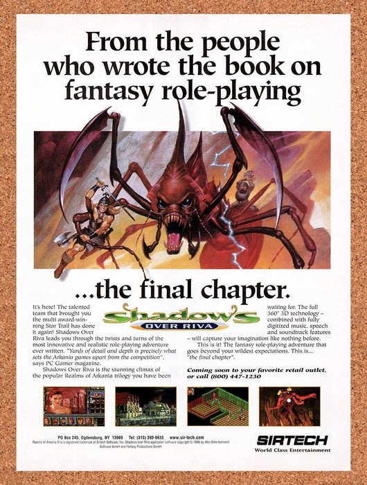 1996 Shadows Over Riva PC Original Ad v3 - for just $17.99! 