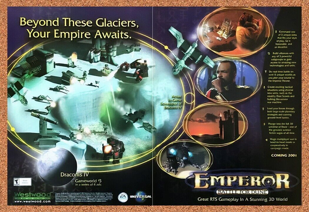 2001 Emperor Battle for Dune PC Original Ad v3 - for just $18.27! 